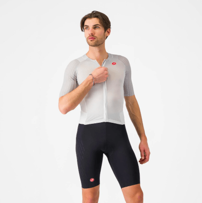 Castelli - Free San Remo 3 SS Suit (trisuit) - Men - Manga Corta - White / Black