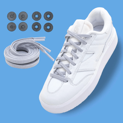 Lock Laces - Pasadores elásticos - Casual Flat - Gris