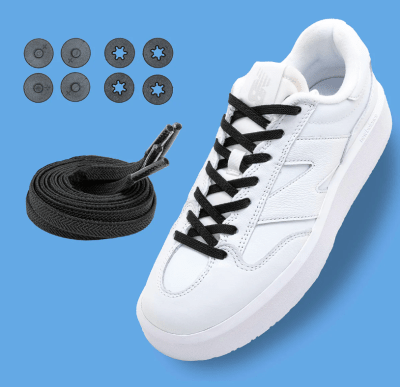 Lock Laces - Pasadores elásticos - Casual Flat - Negro