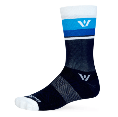 Swiftwick - Aspire Crew (Seven) - Navy White Stripe - Medias