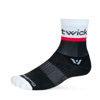 Swiftwick - Aspire Mid-Crew (Five) - Euro Strip Gray Pink - Medias