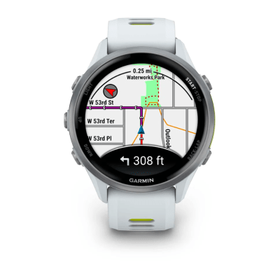 Garmin - Forerunner 970 - Blanco con correa Blanco/Amarillo