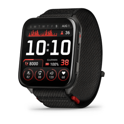 Garmin - Venu X1 - Negro con Caja de Titanio Gris y Correa de Nylon Negro