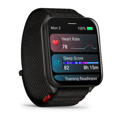 Garmin - Venu X1 - Negro con Caja de Titanio Gris y Correa de Nylon Negro