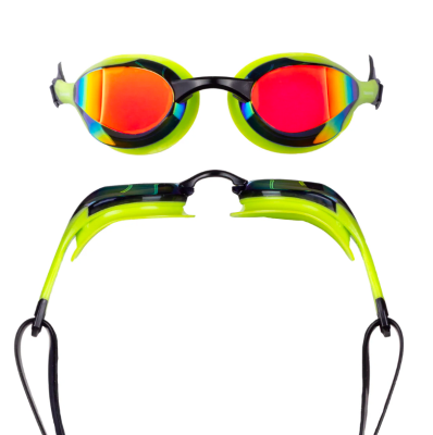 Blueseventy - Lentes para natación Contour - Marco Verde/Lunas Arcoiris