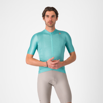 Castelli - Espresso Jersey Men - Pool Blue/Dark Gray