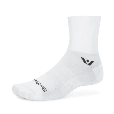 Swiftwick - Aspire Quarter Crew High Circuit (Four) - White - Medias