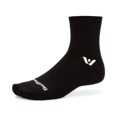 Swiftwick - Aspire Quarter Crew High Circuit (Four) - Black - Medias