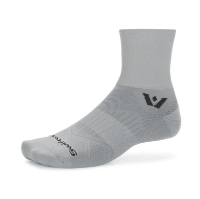 Swiftwick - Aspire Quarter Crew High Circuit (Four) - Pewter - Medias