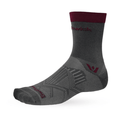 Swiftwick - Aspire Mid-Crew (Five) - Gray Maroon - Medias