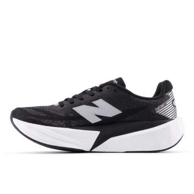 New Balance - FuelCell Rebel V5 - BLACK with NB 103 WHITE and Silver Metallic - Mujer
