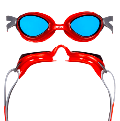 Blueseventy - Lentes para natación Flow - Marco Rojo/Lunas Azul Espejo