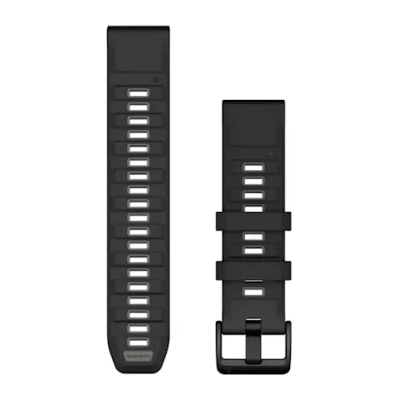 Garmin - Correa de reemplazo Quickfit 22 - Black / Pebble Gray Silicone