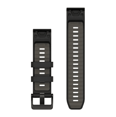 Garmin - Correa de reemplazo Quickfit 22 - Black / Pebble Gray Silicone