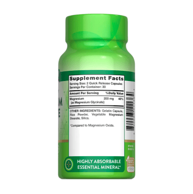 Nature´s Truth - Magnesium Glycinate - Gluten Free - 60 cápsulas