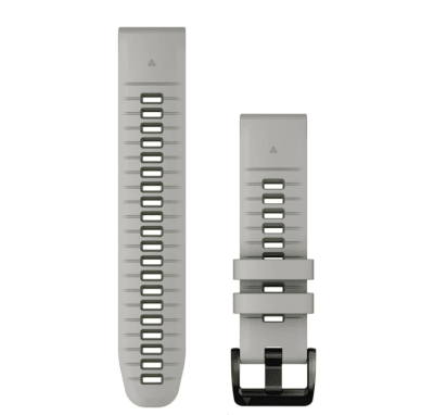 Garmin - Correa de reemplazo Quickfit 22 - Fog Gray / Moss Silicone
