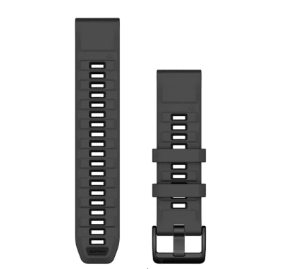 Garmin - Correa de reemplazo Quickfit 22 - Graphite / Black Silicone