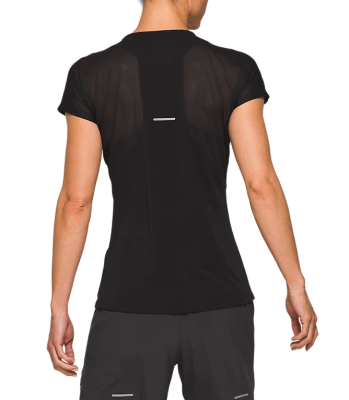 Asics - V-NECK SS Top - Performance Black - Mujer