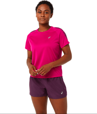 Asics - Icon SS Top - Fuchsia Red/Deep Plum - Mujer