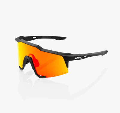 100% - Lentes SpeedCraft - Soft Tact Black - Hiper Red Multilayer Mirror + Clear Lens