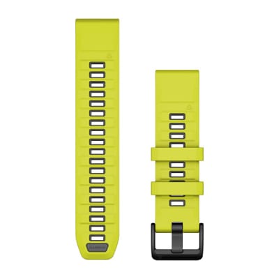 Garmin - Correa de reemplazo Quickfit 22 - Amp Yellow/Graphite Silicone