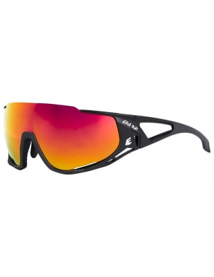  Lentes para Running y Ciclismo - EASSUN - MORTIROLO - Marco Negro Mate/Rojo - Lentes Rojo Revo