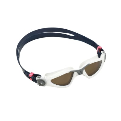 Lentes de Natación - Aqua Sphere - Kayenne Compact Fit - SM Whi/Gry LPB - Luna Polarizada