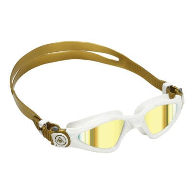 Lentes de Natación - Aqua Sphere - Kayenne Compact Fit - SM Wh/Gld LMG - Luna Espejo Dorada