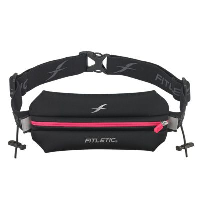 Cinturón porta objetos y porta número - Fitletic Neo I Racing - Negro/Rosado