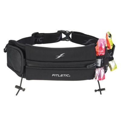 Cinturón porta objetos, porta geles y porta número - Fitletic Ultimate II - Negro