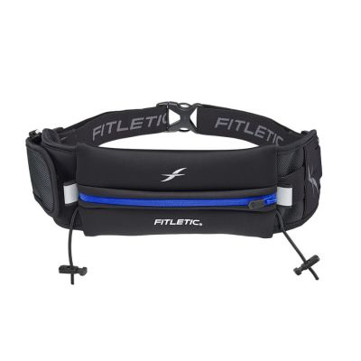 Cinturón porta objetos, porta geles y porta número - Fitletic Ultimate II - negro/azul