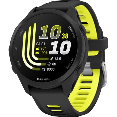 Garmin - Forerunner 170 Music - Negro con correa en negro/amarillo intenso