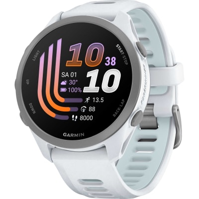 Garmin - Forerunner 170 Music - Blanco piedra con correa en blanco piedra/azul nube