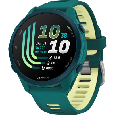Garmin - Forerunner 170 Music - Verde azulado con correa en verde azulado/amarillo verdoso