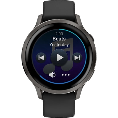 Garmin - Venu 4 Amoled, Bisel de Acero Inox Gris - Correa Silicon Negro - 41mm