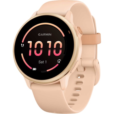 Garmin - Vivoactive 6 - Metallic Pink Dawn with Pink Dawn Band