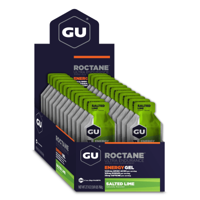 GU - Caja de 24 Geles - GU Roctane Salted Lime - 35mg cafeína