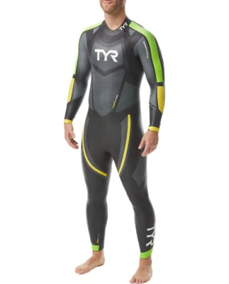 TYR - Wetsuit - Hombre - Hurricane Cat 5 - Negro/Verde/Amarillo