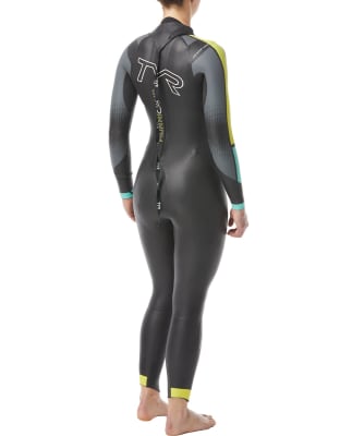 TYR - Wetsuit - Mujer - Hurricane Cat 2 - Negro/Amarillo/Turquesa