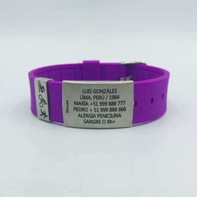 Pulsera de identificación IDOO Elite Watch - Morado
