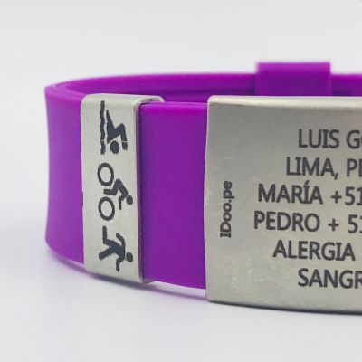 Pulsera de identificación IDOO Elite Watch - Morado