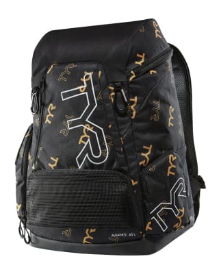 TYR - Mochila - Alliance 45L - Cascading TYR Print - Black/Gold