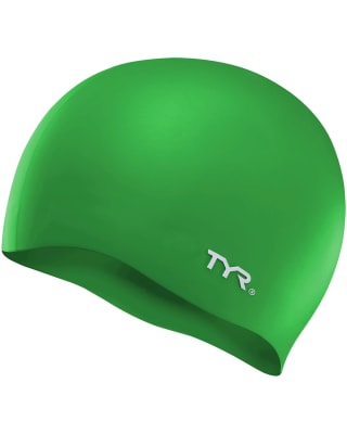 TYR - Gorro de Natación para Adultos Wrinkle Free - Verde
