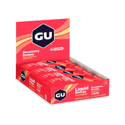Gel - Caja 12 Unidades Liquid Energy - Strawberry Banana - Sin cafeína