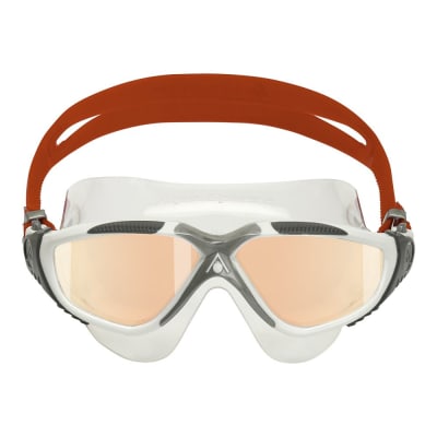 Lentes de Natacion - Aquasphere - Vista - White/Red LMI - Luna Espejo