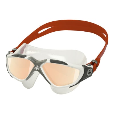Lentes de Natacion - Aquasphere - Vista - White/Red LMI - Luna Espejo