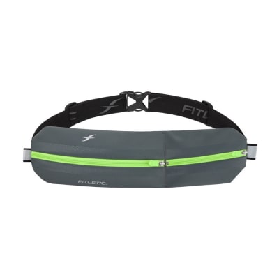 Cinturón porta objetos - Fitletic Bolt - Grey/Neon Green Zip