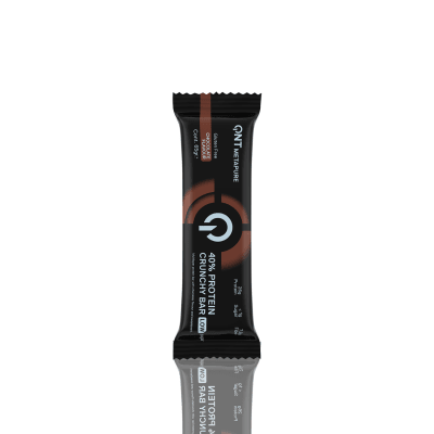 QNT Metapure - 40% Protein Crunchy Bar - Low Sugar - Gluten Free - Chocolate