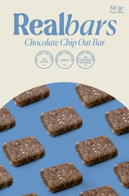 REALBARS - BARRA ENERGÉTICA - CHOCOLATE CHIP OAT BAR - 50G - 245 CAL