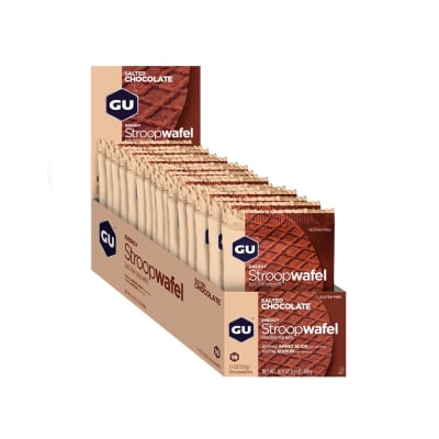 Caja 16 unidades - Gu Energy Stroopwafel - Salted Chocolate - Sin cafeína